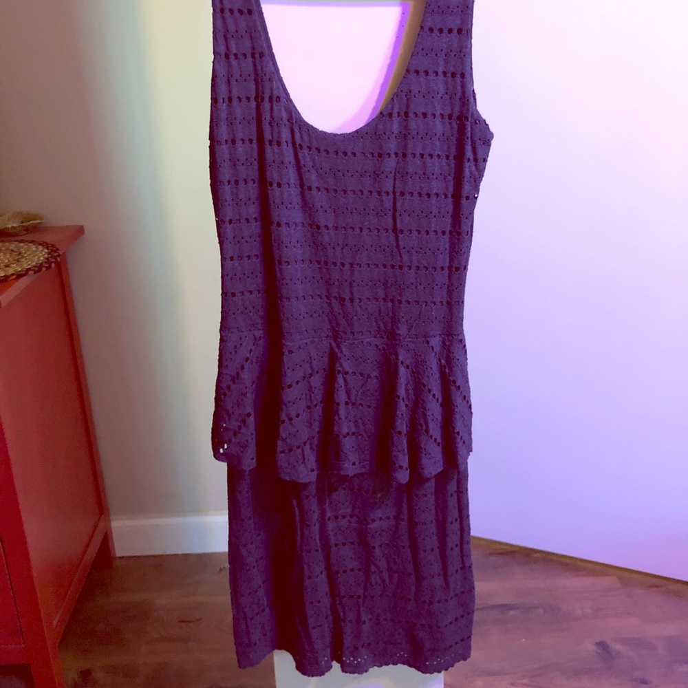 Navy blue knit dress